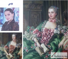 Custom oil portrait from photos-One Women