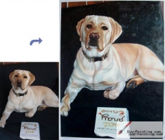 Custom Pet Portrait-Dog and book