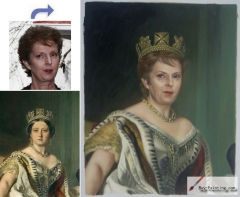 Custom oil portrait-Queen