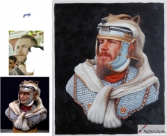 Custom oil portrait-A man in a lion's shawl