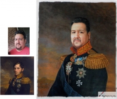 Custom oil portrait-A commanding general