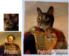 Custom oil portrait-Cat portrait