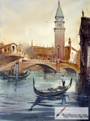 Watercolor painting-Original art poster-Rowing