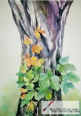 Watercolor painting-Leaves