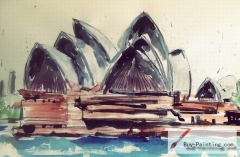 Watercolor painting-Sydney Opera House