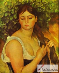 Girl Braiding Her Hair (Suzanne Valadon), 1885