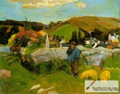 The Swineherd, Brittany (1888)