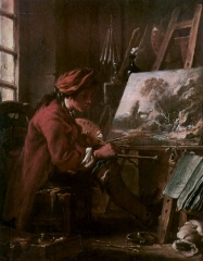 Self-portrait in the Studio, 1720