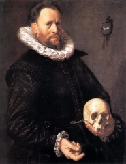Portrait of a Man Holding a Skull, c.1615