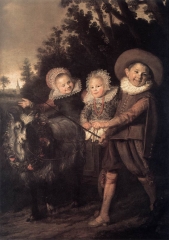 Three Children with a Goat Cart, c. 1620