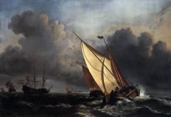 Dutch Fishing Boats in a Storm or A Rising Gale (1672)