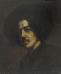 Portrait of Whistler with Hat (1858)