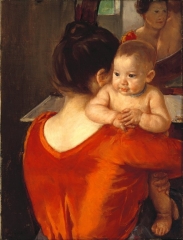 Woman in a Red Bodice and Her Child, c.1896