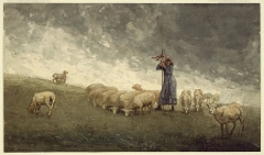 Shepherdess Tending Sheep, 1878