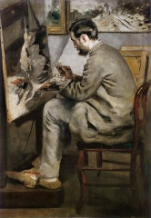 Pierre-Auguste Renoir, Frédéric Bazille painting The Heron