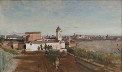 La Trinité-des-Monts, seen from the Villa Medici, 1825–1828