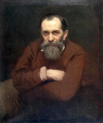 Portrait of Vasily Perov by Ivan Kramskoi