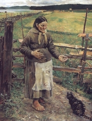 Old Woman With a Cat, 1885