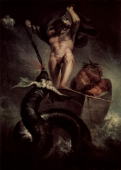 Thor Battering the Midgard Serpent, was Fuseli's diploma work for the Royal Academy, accepted 1790